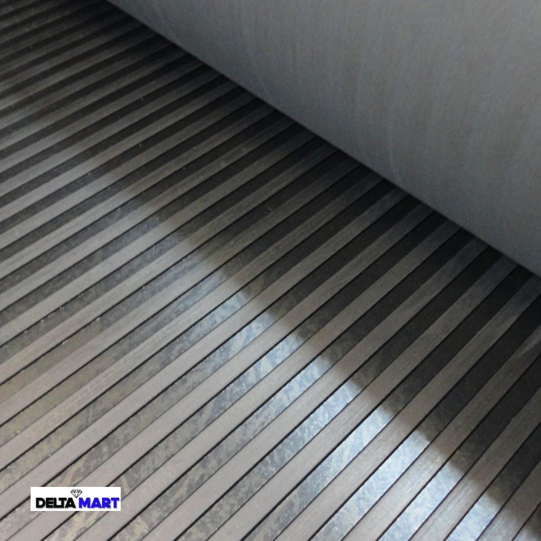 Wide Ribbed Rubber Flooring Rolls (Varies in Sizes) 1.5m wide x 5mm Horsebox flooring